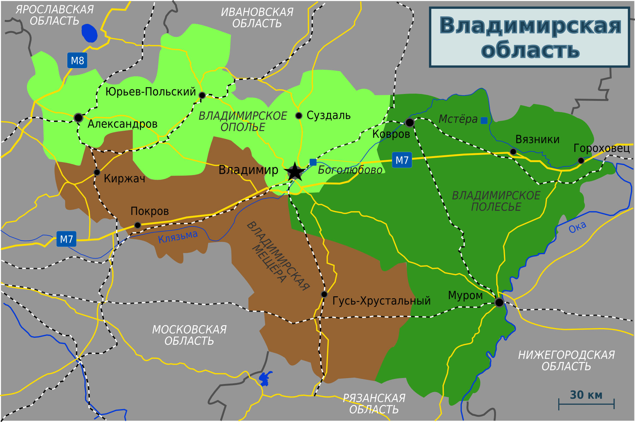 Vladimir oblast map (ru).png
