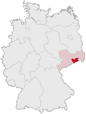 Саксонская Швейцария — Восточные Рудные Горы на карте