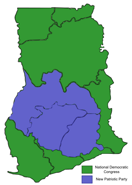 2008 Ghanaian General Election Map.png