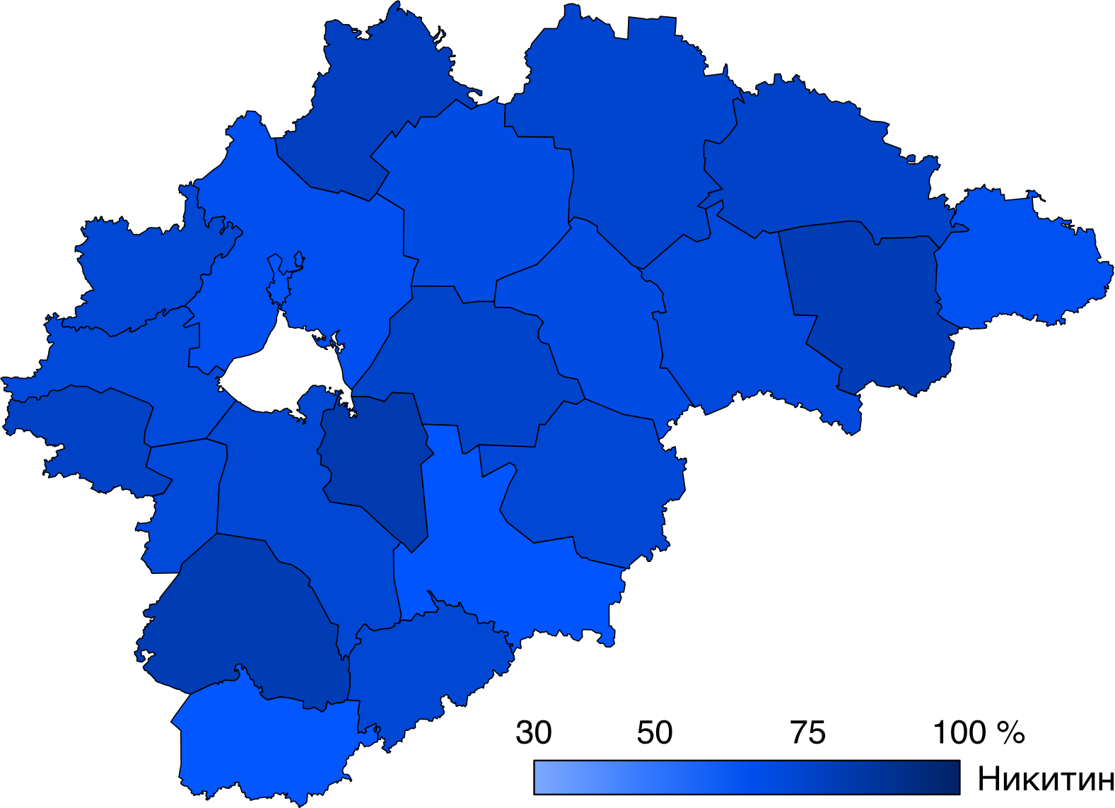 2017 Novgorod Oblast gubernatorial election map.png