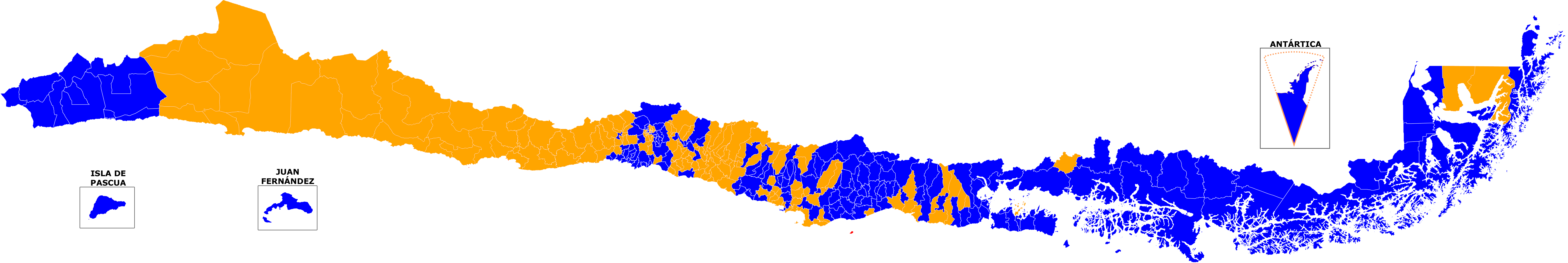 Elección presidencial Chile 2010 por comunas.png