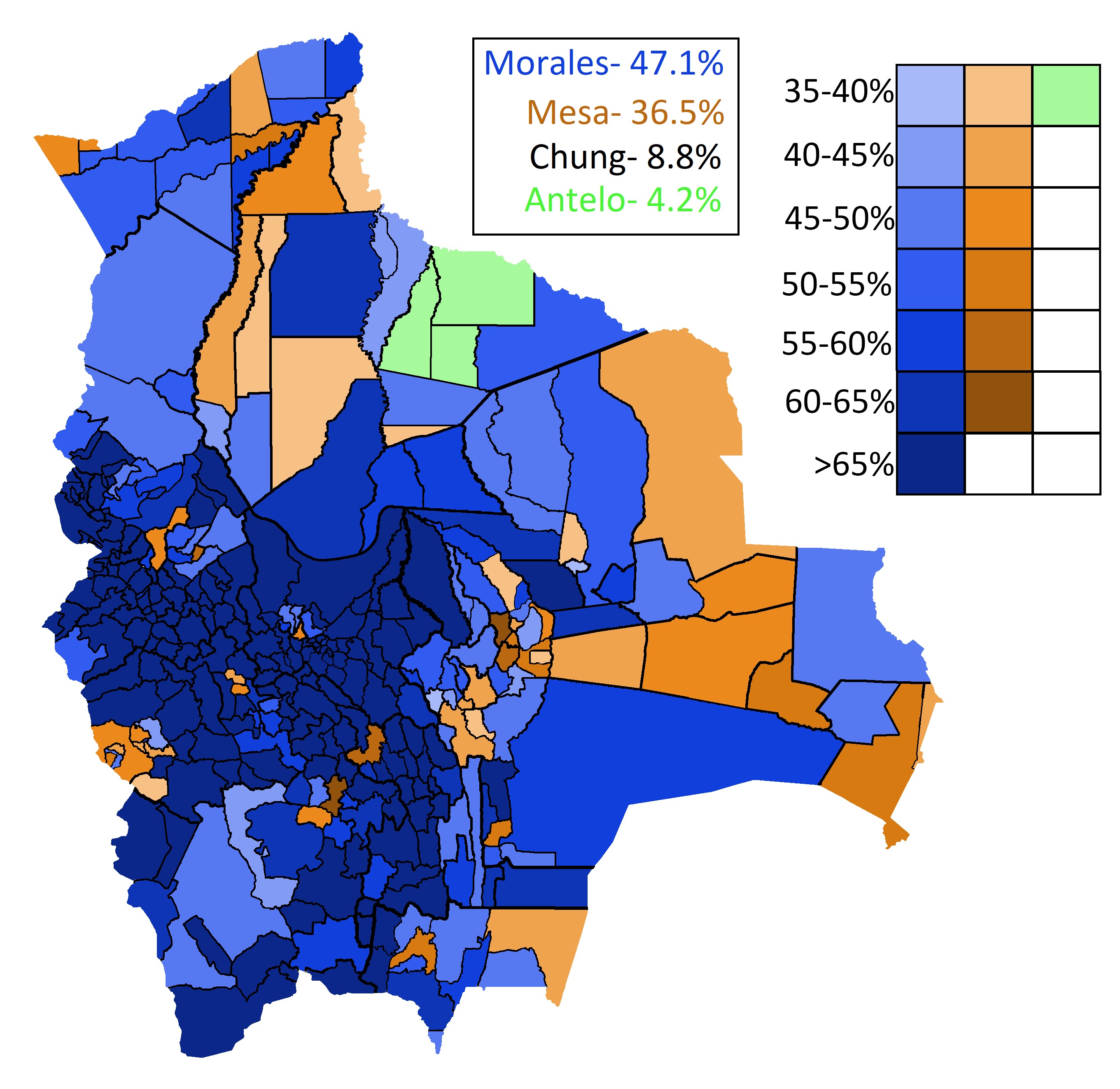 2019 Bolivian elections map (by municipality).png