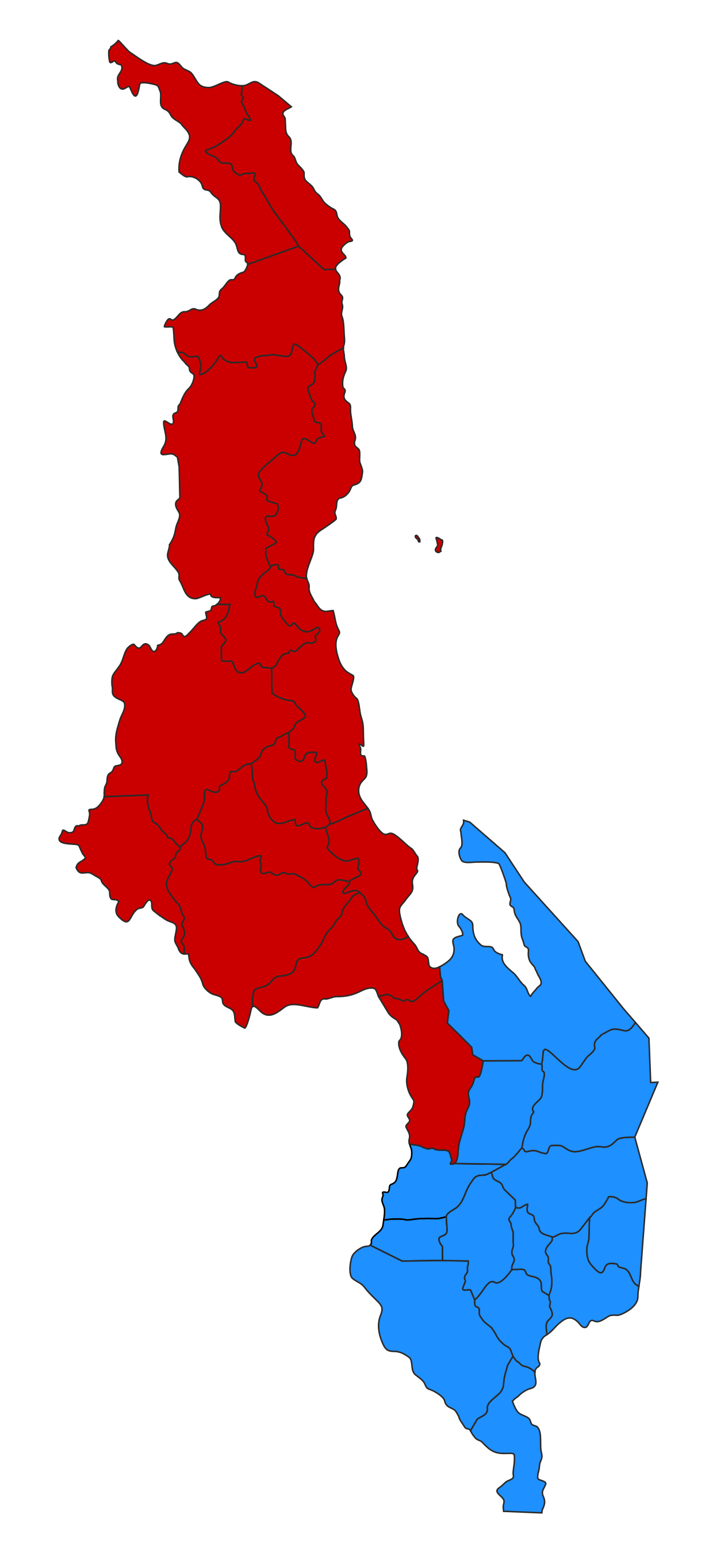 2020 Malawi Presidential Election Results Map.png