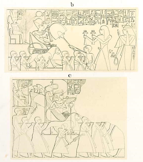 Khabekhnet before the shrine of Amenhotep