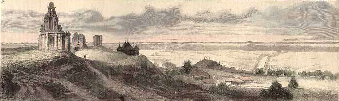 Панорамный вид на замковую гору в 1883 году.