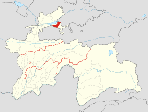 Канибадамский район на карте