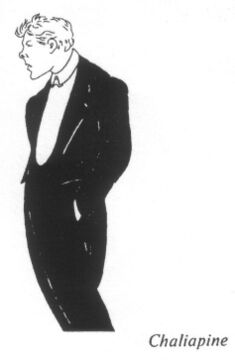 Карикатура П. Робера на Ф. И. Шаляпина. 1903 год