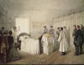 Панихида по Александру III в его спальне в Ливадии 21 окт. 1894 г. Рис. М. Зичи, 1895