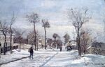Camille Pissarro, Die Strasse nach Versailles, Louveciennes, bei Schnee, 1870, 173, Sammlung E.G. Bührle.jpg