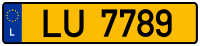 Luxemburgian license plate.svg