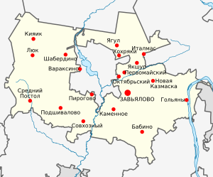 Завьяловский район на карте