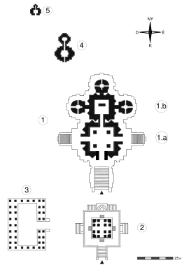 Plan of Sun Temple of Konark, Orissa, India - HU version.svg