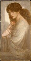 Proserpine (composition study) by Rossetti (1871, Ashmolean).jpg