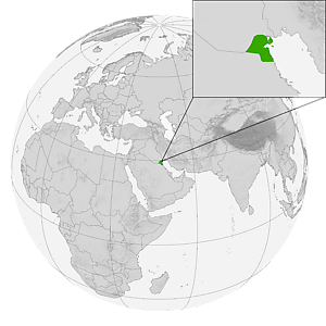 Кувейт на карте мира