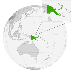 Папуа — Новая Гвинея на карте мира