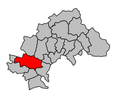 Кантон на карте департамента Верхние Альпы