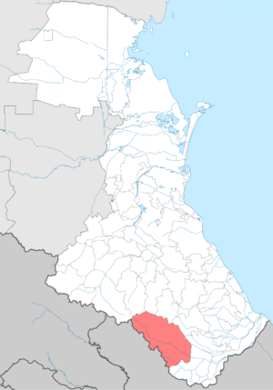 Рутульский район на карте