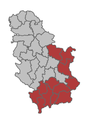 Serbian parliamentary election (2000) by majority of popular vote in each district.svg