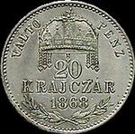 AHGkr hun 20 1868 valto penz reverse.jpg