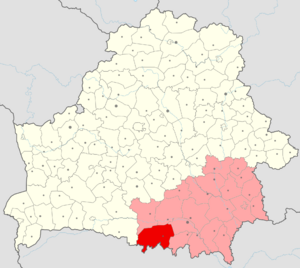 Лельчицкий район на карте