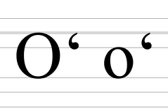 Latin letter O with turned comma above right.svg