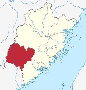 Лунъянь на карте