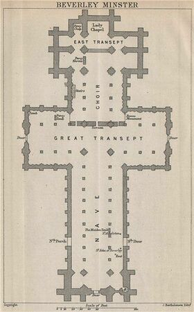 BEVERLEY MINSTER ground plan. Yorkshire. Cathedral. BARTHOLOMEW 1893.jpg