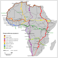 Map of Trans-African Highway System with South Sudan included 2019.png