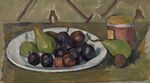 Paul Cézanne - Plate with Fruit and Pot of Preserves (Assiette avec fruits et pot de conserves) - BF50 - Barnes Foundation.jpg