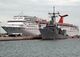 US Navy 041217-N-4779D-042 USS John L. Hall (FFG-32) sits moored at the Outer Mole Pier in Key West, Fla., opposite the Carnival cruise ship.jpg