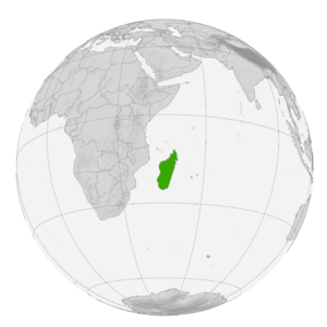 Мадагаскар на карте мира