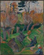 Paul Gauguin - Bretagnelandskap med kuer - Google Art Project.jpg