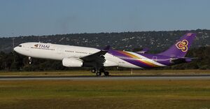 Thai Airways a330-300 touchdown (8117779562).jpg