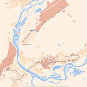 Novokuznetsk tram map 2020-10-09.svg