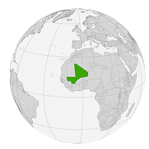 Мали на карте мира