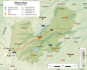 Община Кула на карте