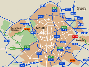 Madrid на карте