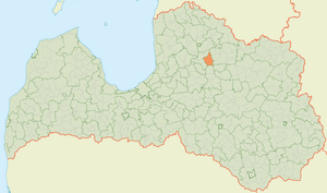 Раунская волость на карте