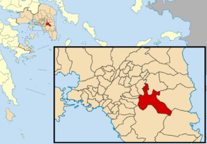 Пеания на карте