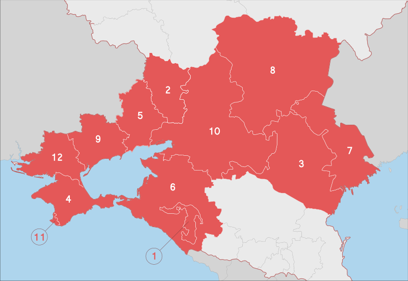 Географическое положение Южного федерального округа