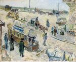 Camille Pissarro - Place de la République à Rouen, avec tramway (PD 731).jpg