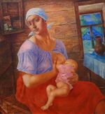 Mother by Petrov-Vodkin (1915, GRM).jpg