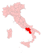 Italian Region Campania (non correct borders).svg