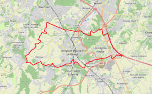 Оттиньи-Лувен-ла-Нёв на карте