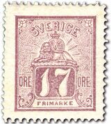 Swedish stamp 1866 17 Öre POST.054053.jpg