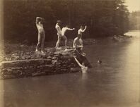 Thomas Eakins (American - Eakins's Students at the "The Swimming Hole" - Google Art Project.jpg