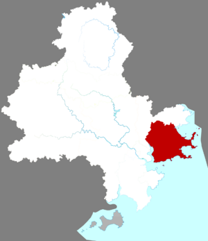 Хуэйань на карте