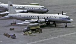Ilyushin Il-18A Aeroflot Vnukovo Airport.jpg