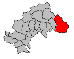 Кантон на карте департамента Верхние Альпы