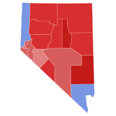 2022 United States Senate election in Nevada results map by county.svg